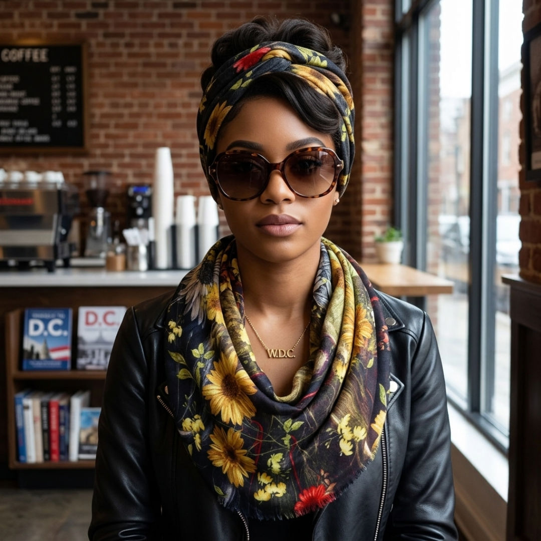 Sunflower Digital Print Scarf